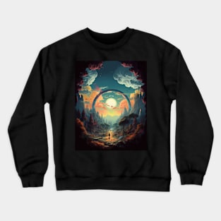 River of Space and times Crewneck Sweatshirt